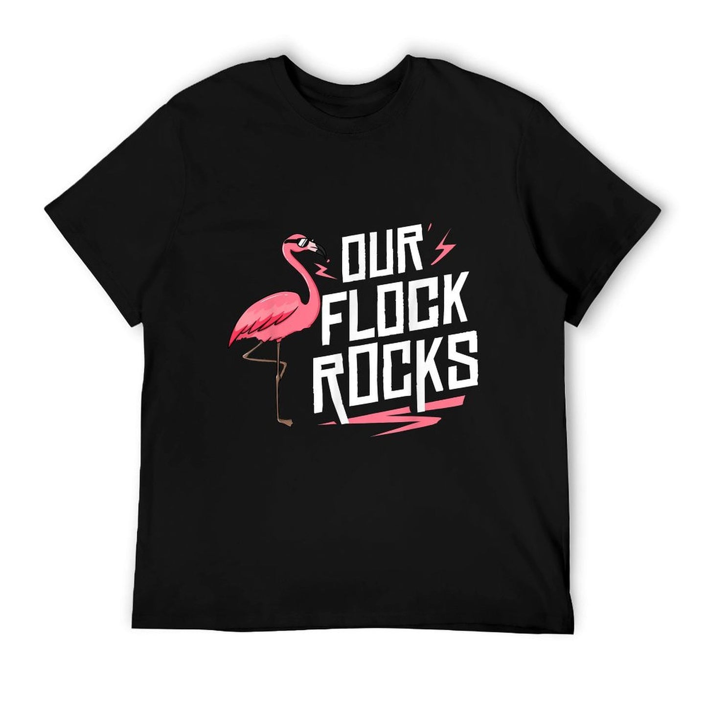Our Flock Rocks Gift For Pink Flamingo Women Men T-Shirt