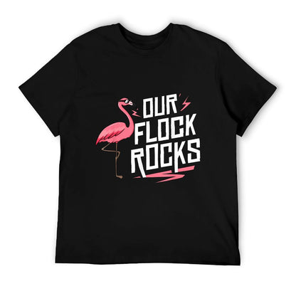 Our Flock Rocks Gift For Pink Flamingo Women Men T-Shirt