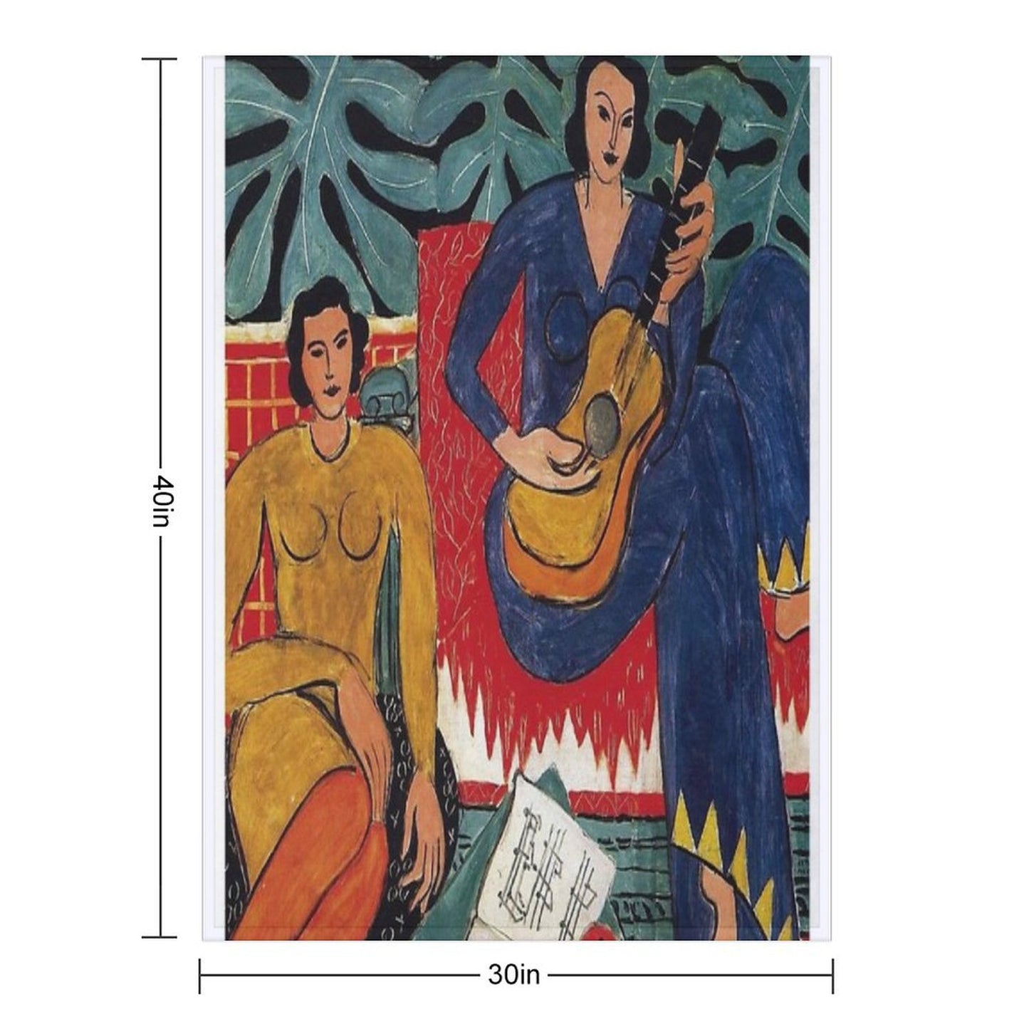 Henri Matisse - Music - Exhibition Poster Throw Blanket