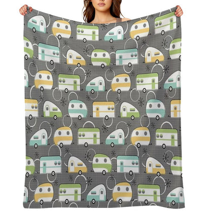Happy Campers Throw Blanket