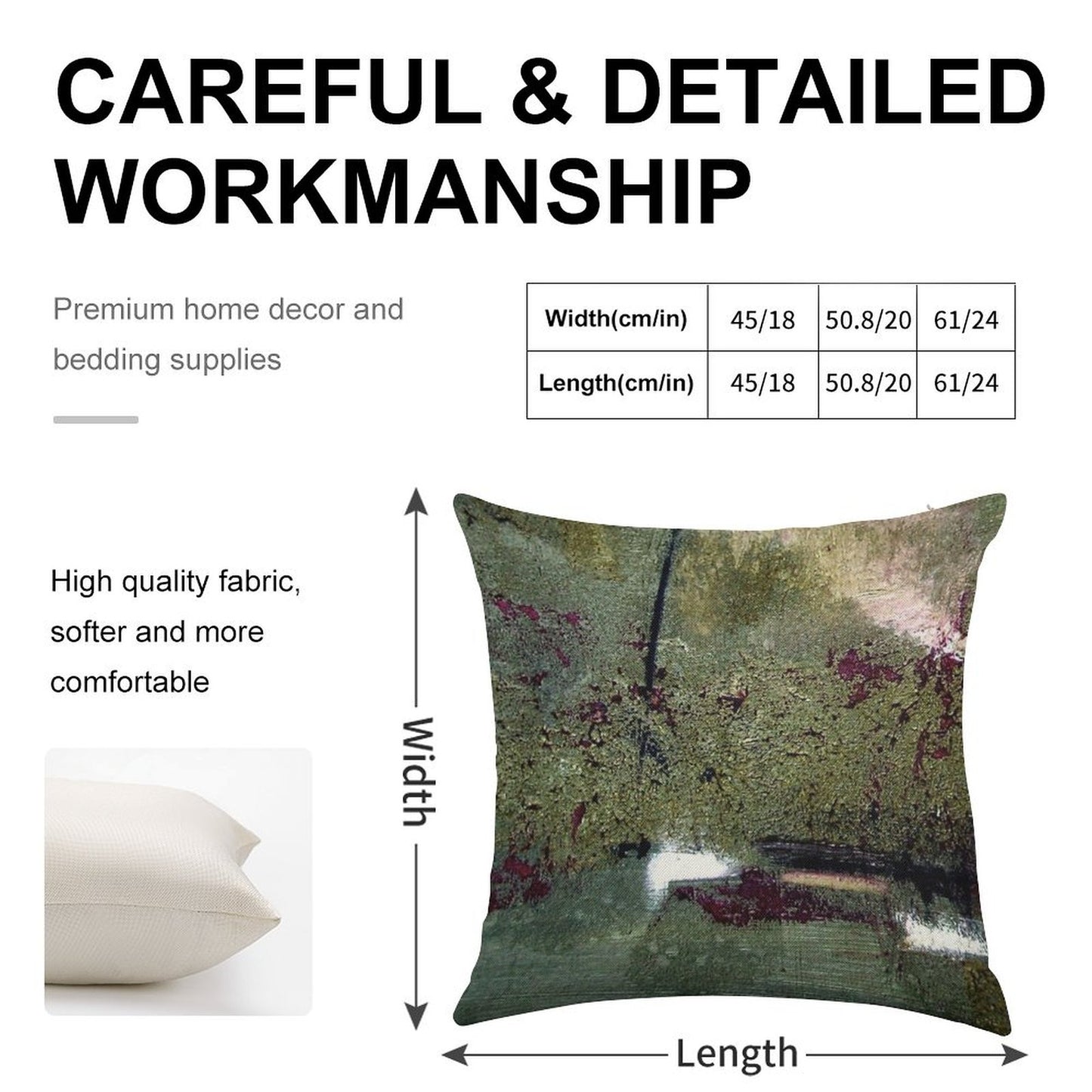 Sage And Plum Textured Abstract Linen Throw Pillow Cover