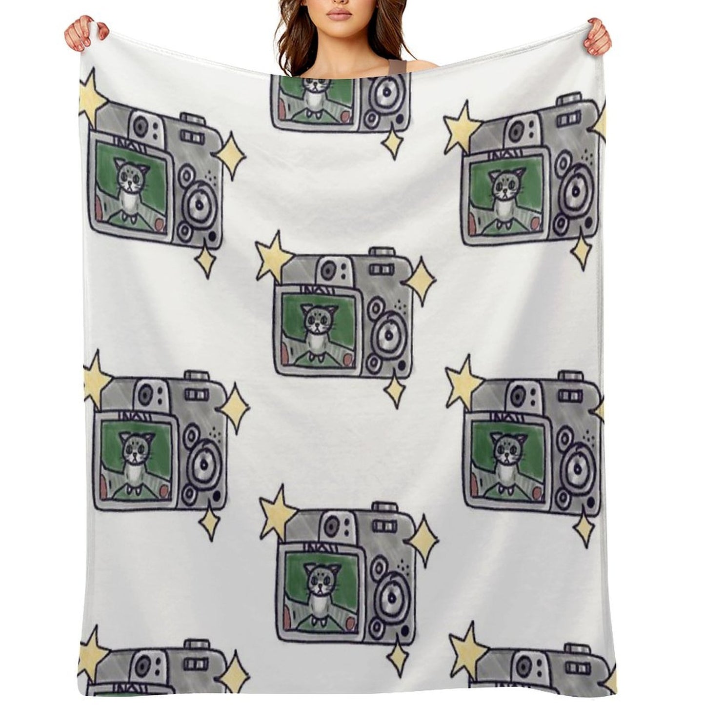 Cat Selfie Throw Blanket