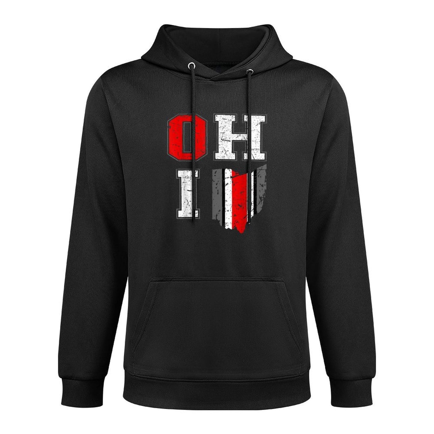 Vintage OHIO Tee State of Ohio Map Women Men Versatile Streetwear Hoodie