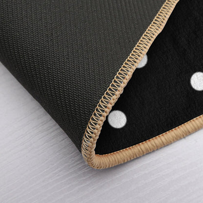 Polka Dots - Black And White Bath Mat
