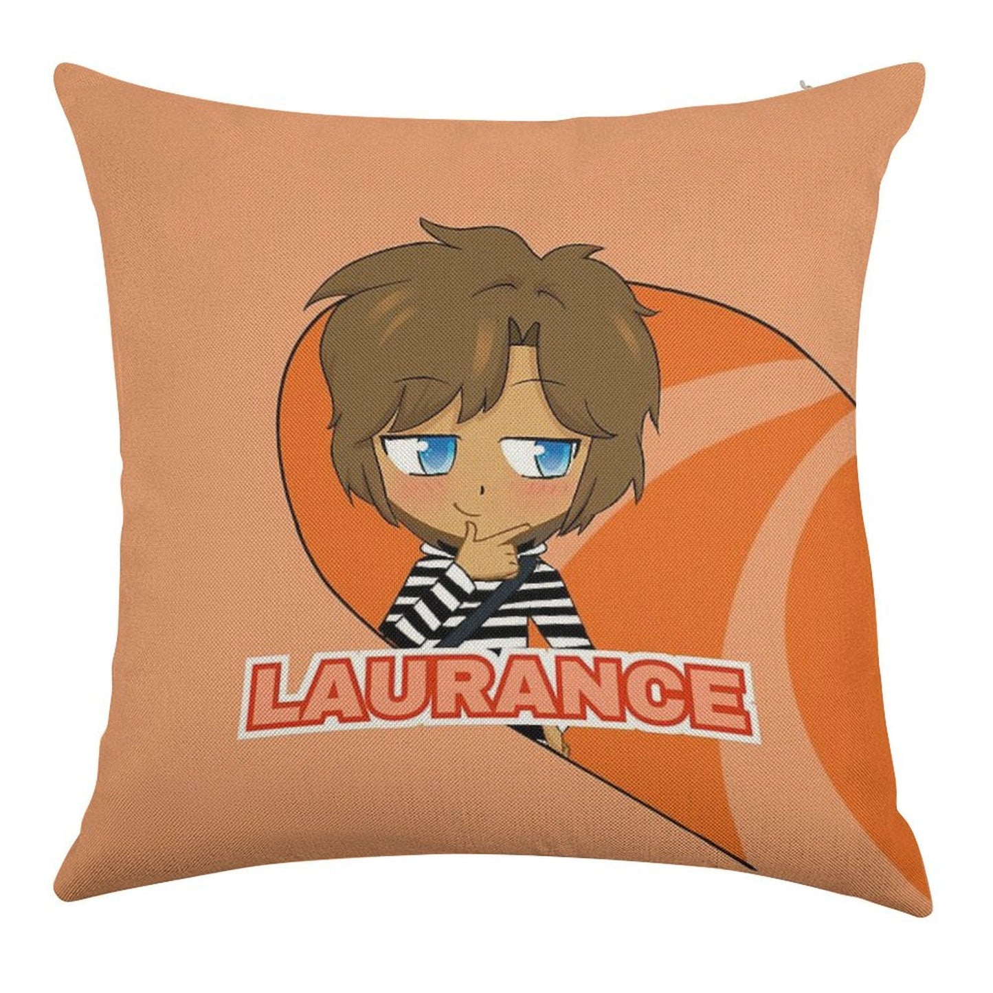 Laurance Zvhal Pillow (blue Eyes Edition) Linen Throw Pillow Cover
