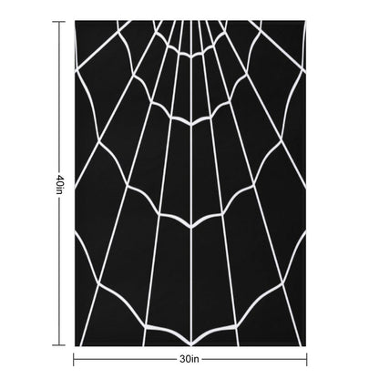 Spider Web - Black Throw Blanket