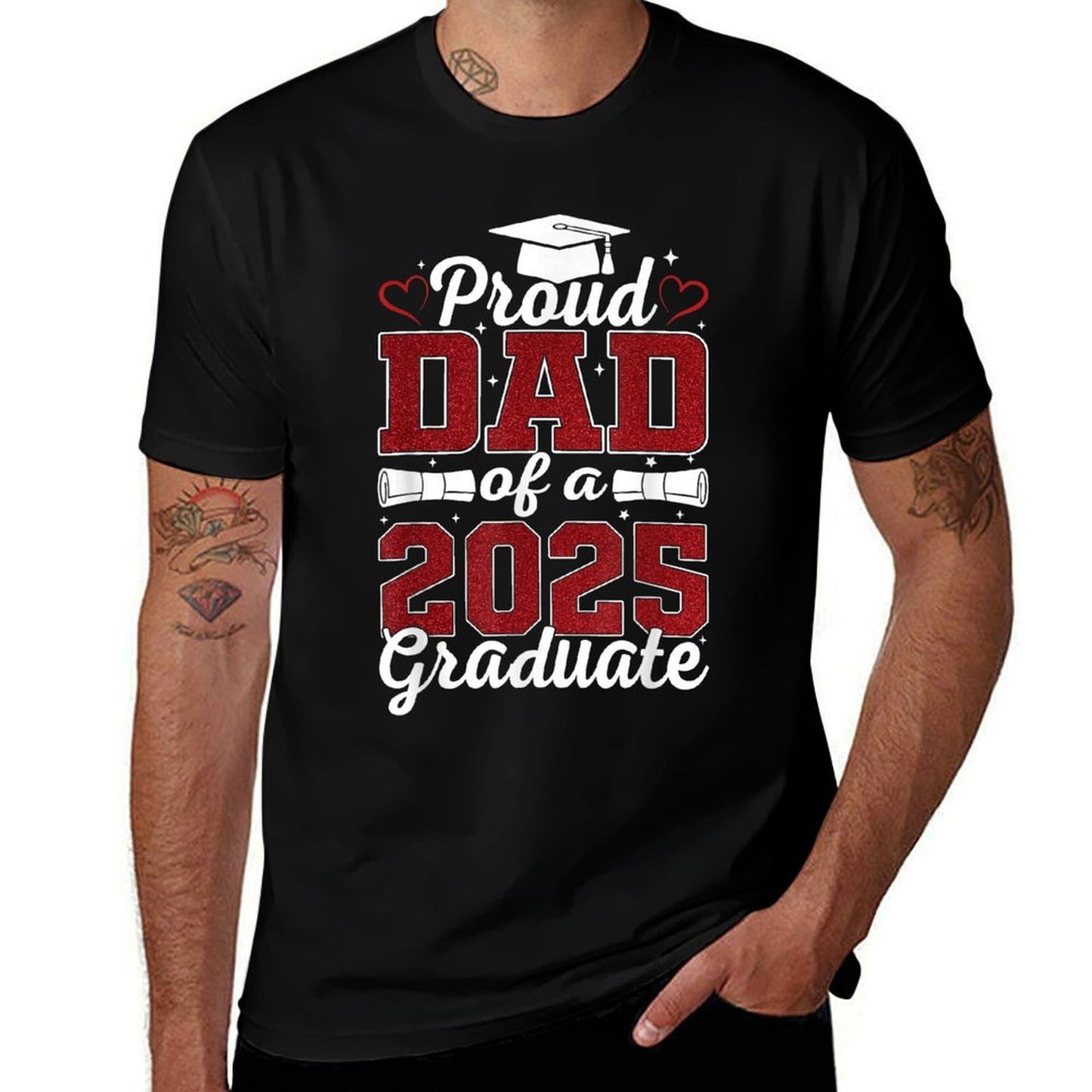 Proud Dad of A 2025 Graduate Senior Class of 2025 Graduation  Affordable Price T-Shirt