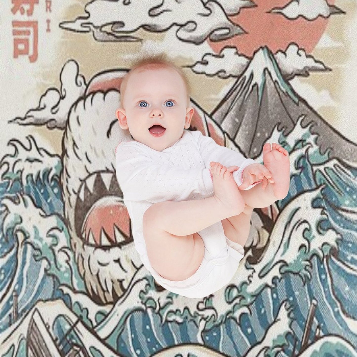 Sharkiri Sushi Throw Blanket