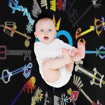 Kingdom Hearts Keyblades Throw Blanket