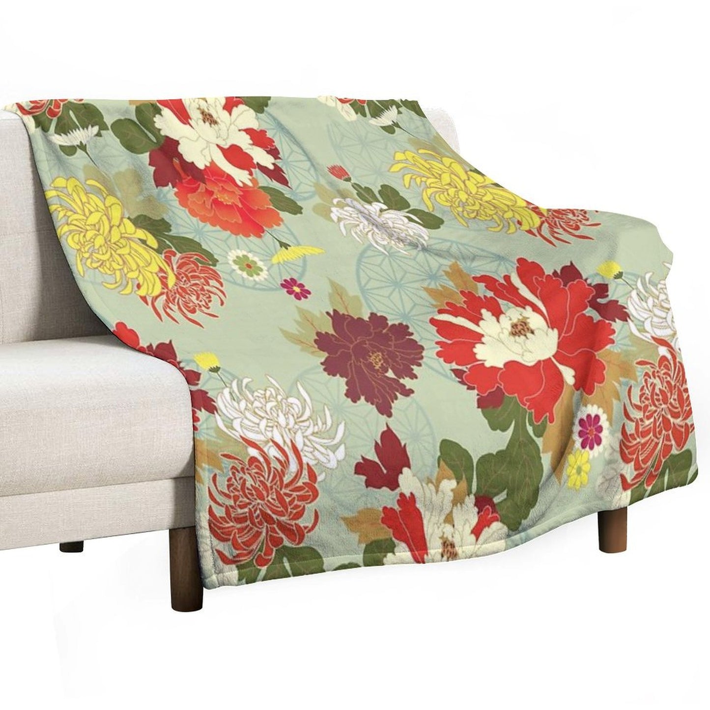 Peony 2 Throw Blanket