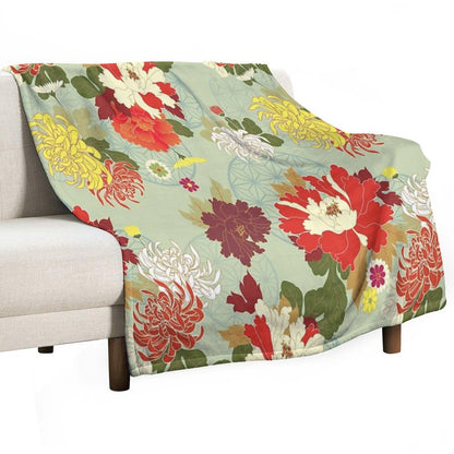 Peony 2 Throw Blanket