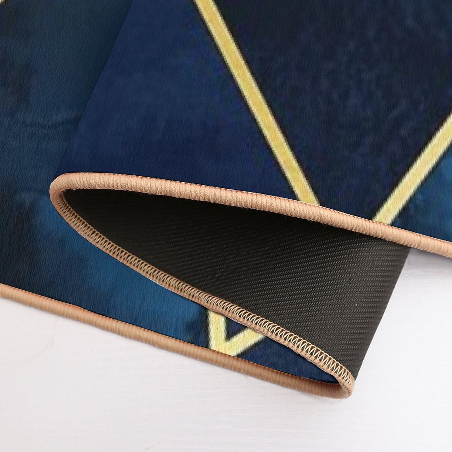 Navy & Gold Geo Bath Mat