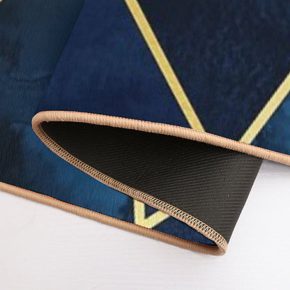Navy & Gold Geo Bath Mat