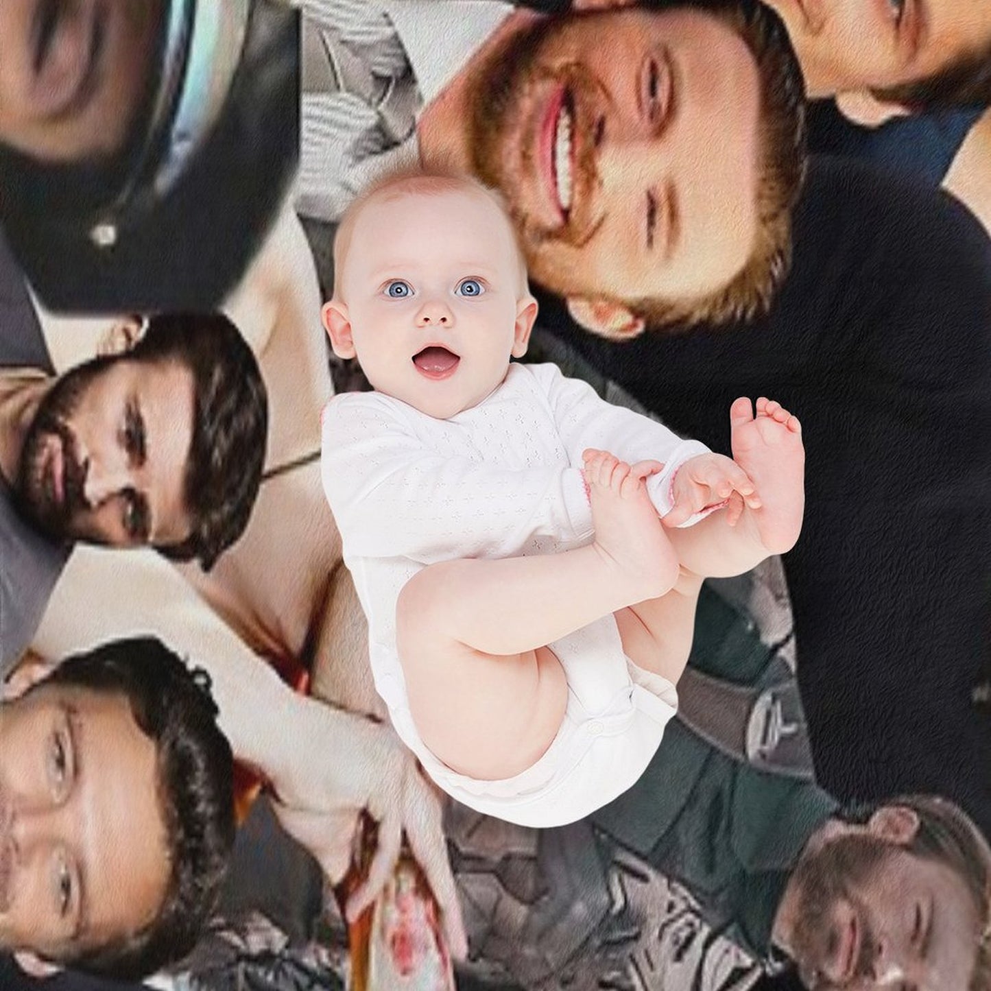 Chris Evans And Sebastian Stan Collage Merch Throw Blanket