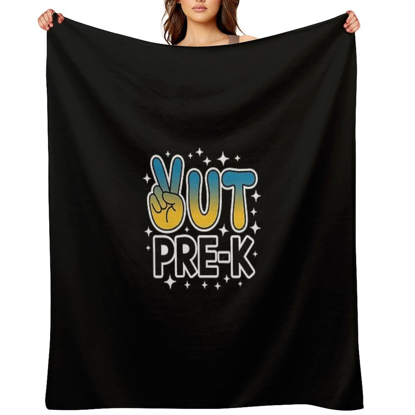 Peace Out Pre-K Tie Dye Last Day of School Teachers Throw Blanket