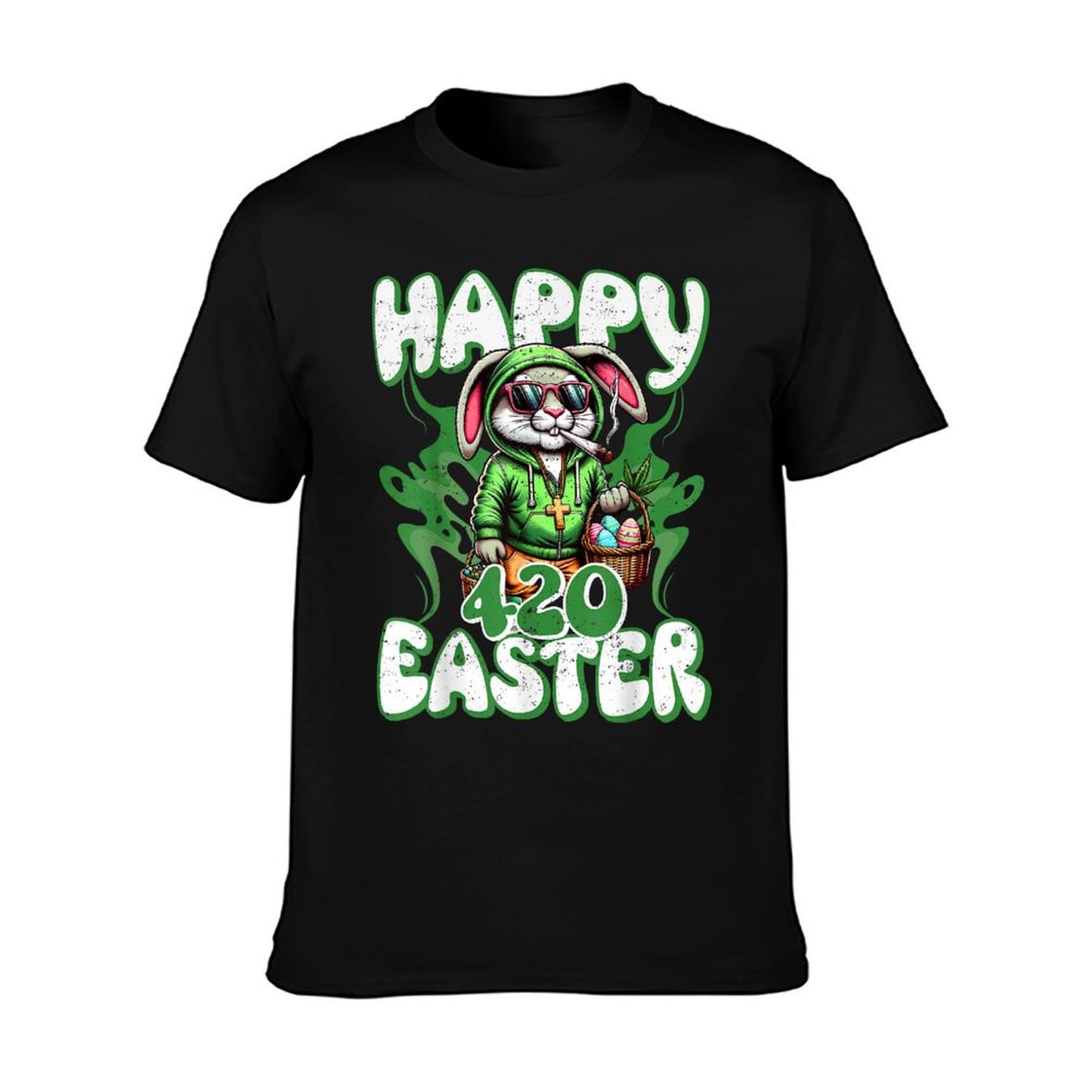 Happy 420 Easter Funny Smoking Easter Bunny Men Women T-Shirt