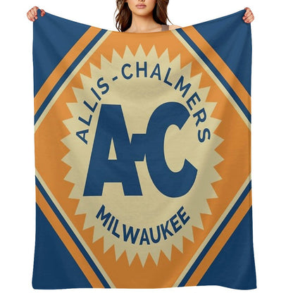 Allis Chalmers Retro Logo Throw Blanket