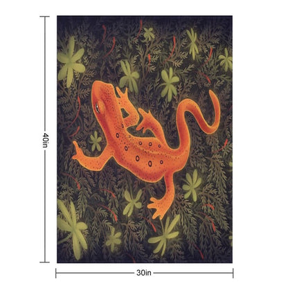 Red Spotted Newt Throw Blanket