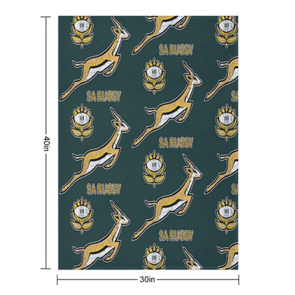 SA Rugby - Vintage Springbok Logo Throw Blanket
