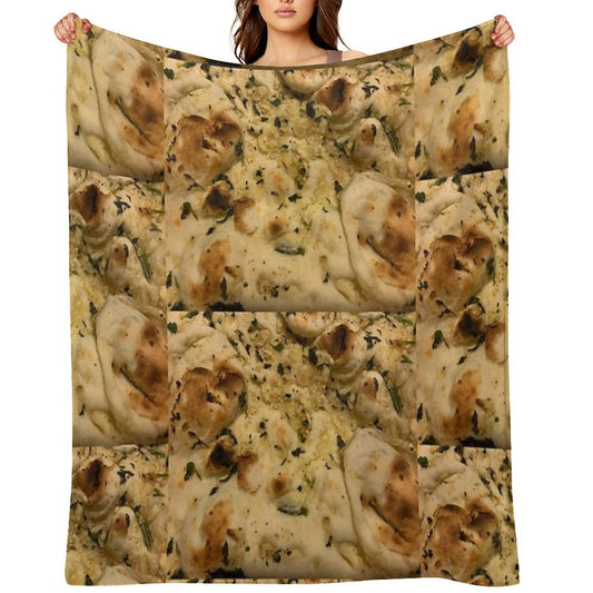 Garlic Naan Throw Blanket