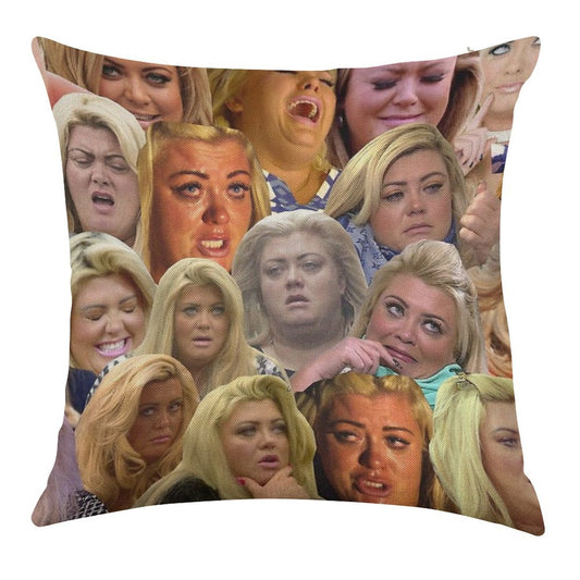 THE MANY MOODS OF GEMMA COLLINS Linen Throw Pillow Cover