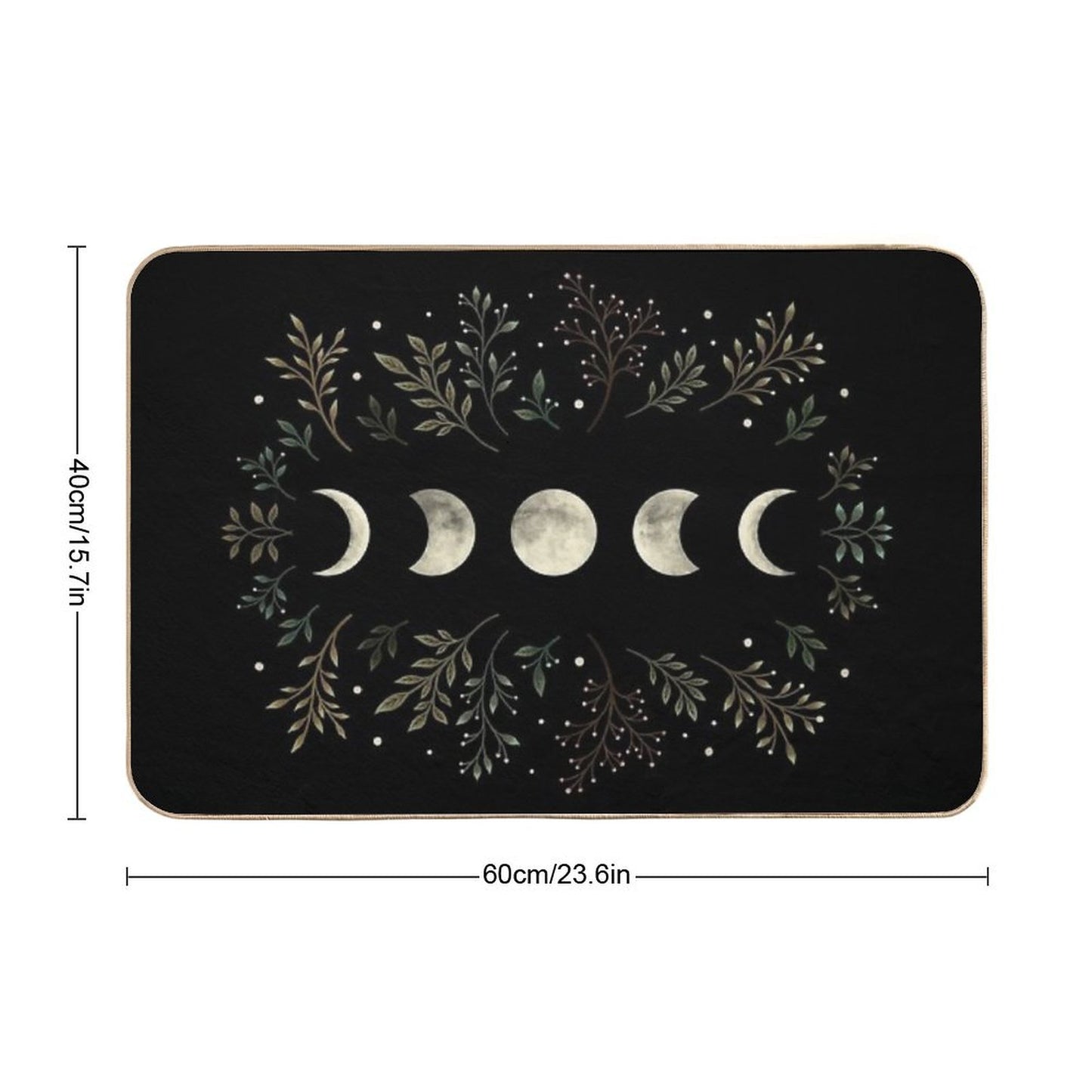 Moonlit Garden-Olive Green Bath Mat