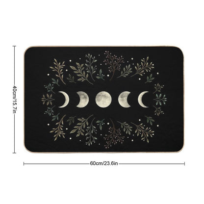 Moonlit Garden-Olive Green Bath Mat