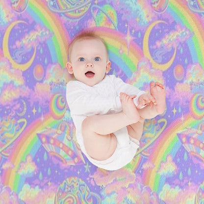 Psychedelic Space Throw Blanket