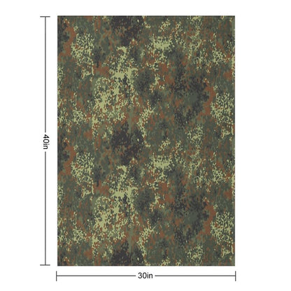Flecktarn Camo Throw Blanket