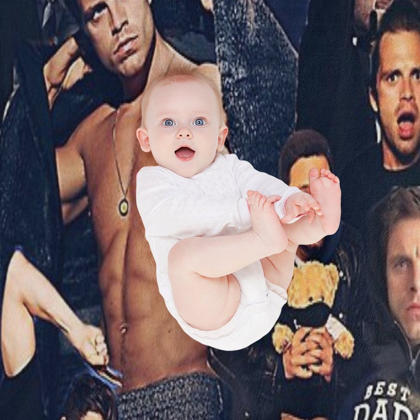 Sebastian Stan (collage Design) Throw Blanket