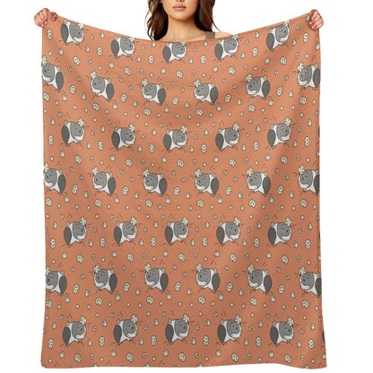 Guinea Pig Pattern, Popcorning Throw Blanket