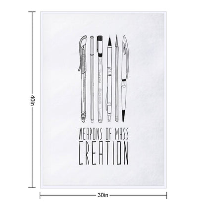 Weapons Of Mass Creation Throw Blanket