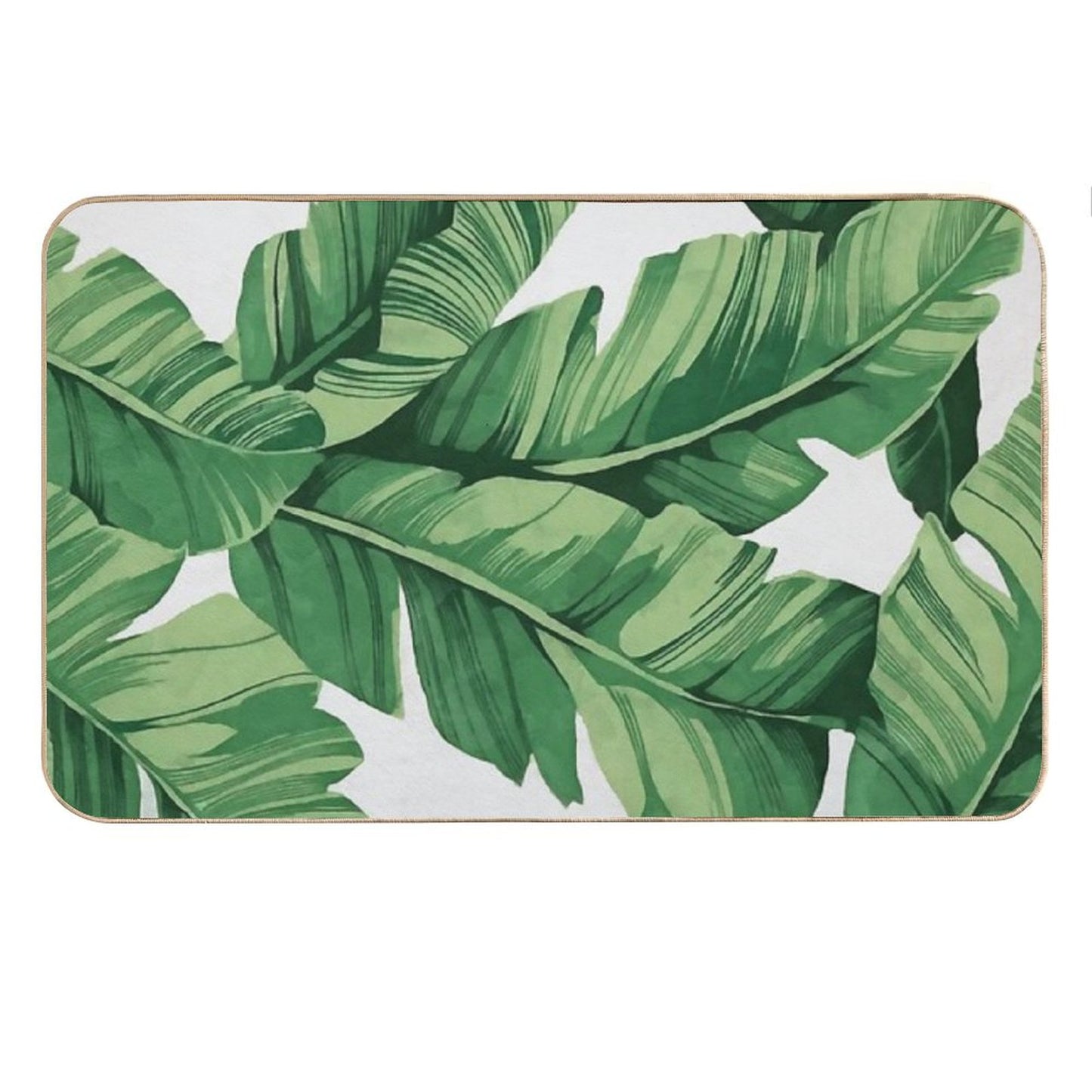 Tropical Banana Leaves Bath Mat