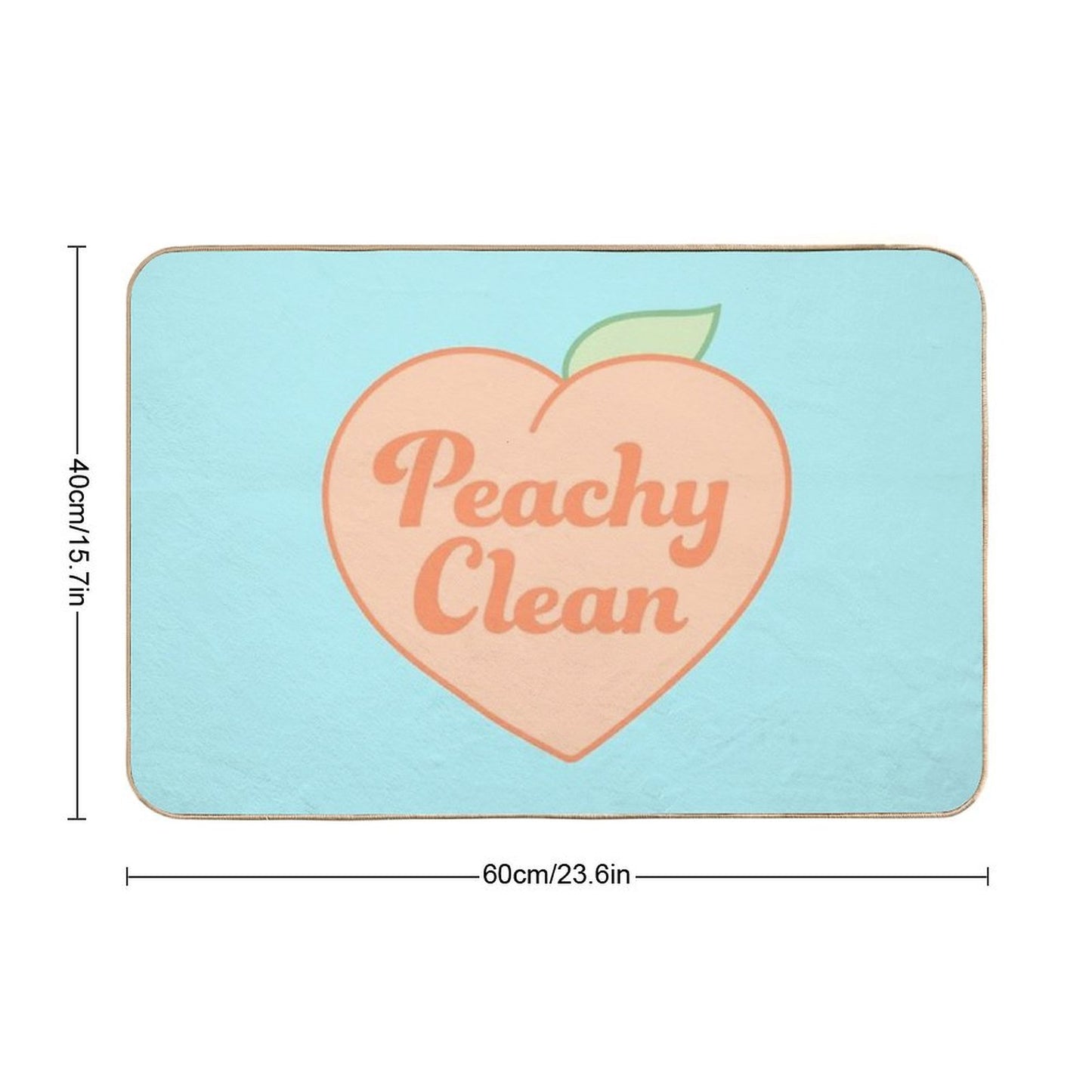 Peachy Clean Heart Bath Mat