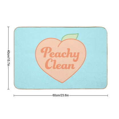 Peachy Clean Heart Bath Mat