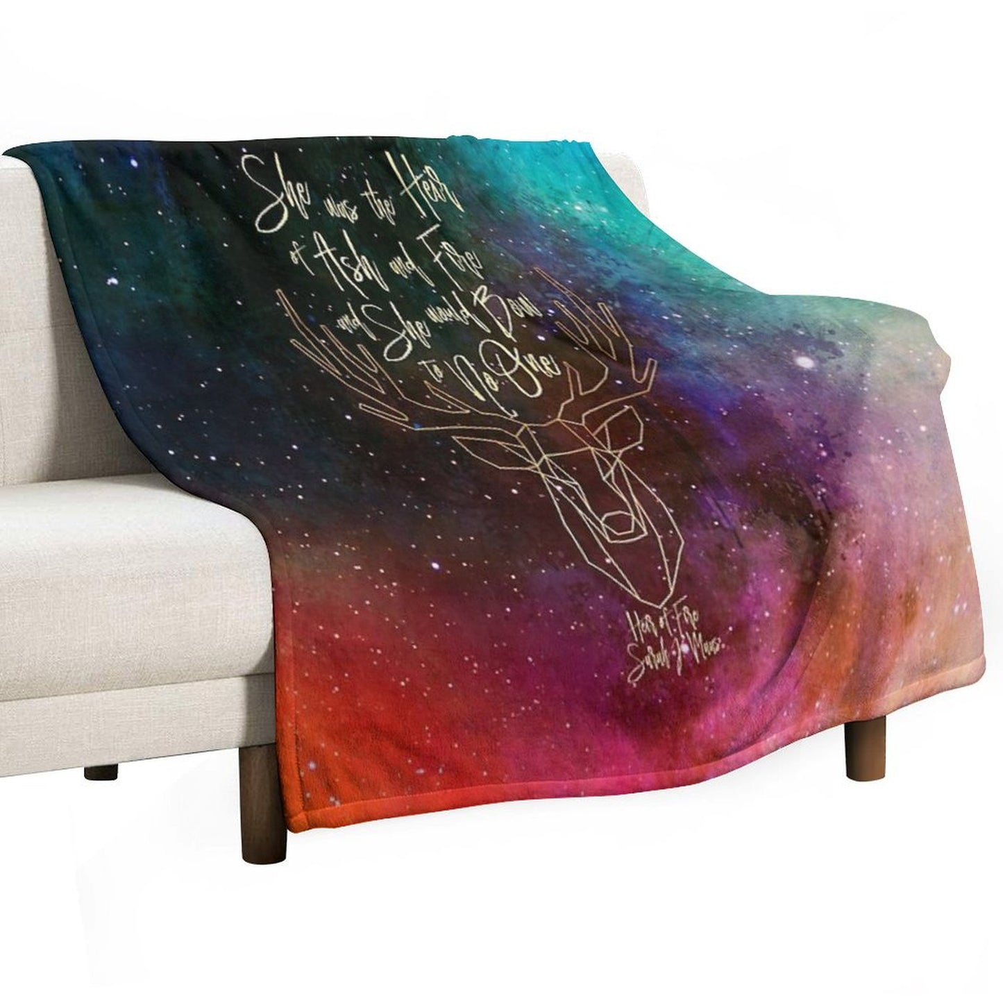 She Was The Heir of Ash And Fire And She Would Bow to No One. Heir of Fire Throw Blanket