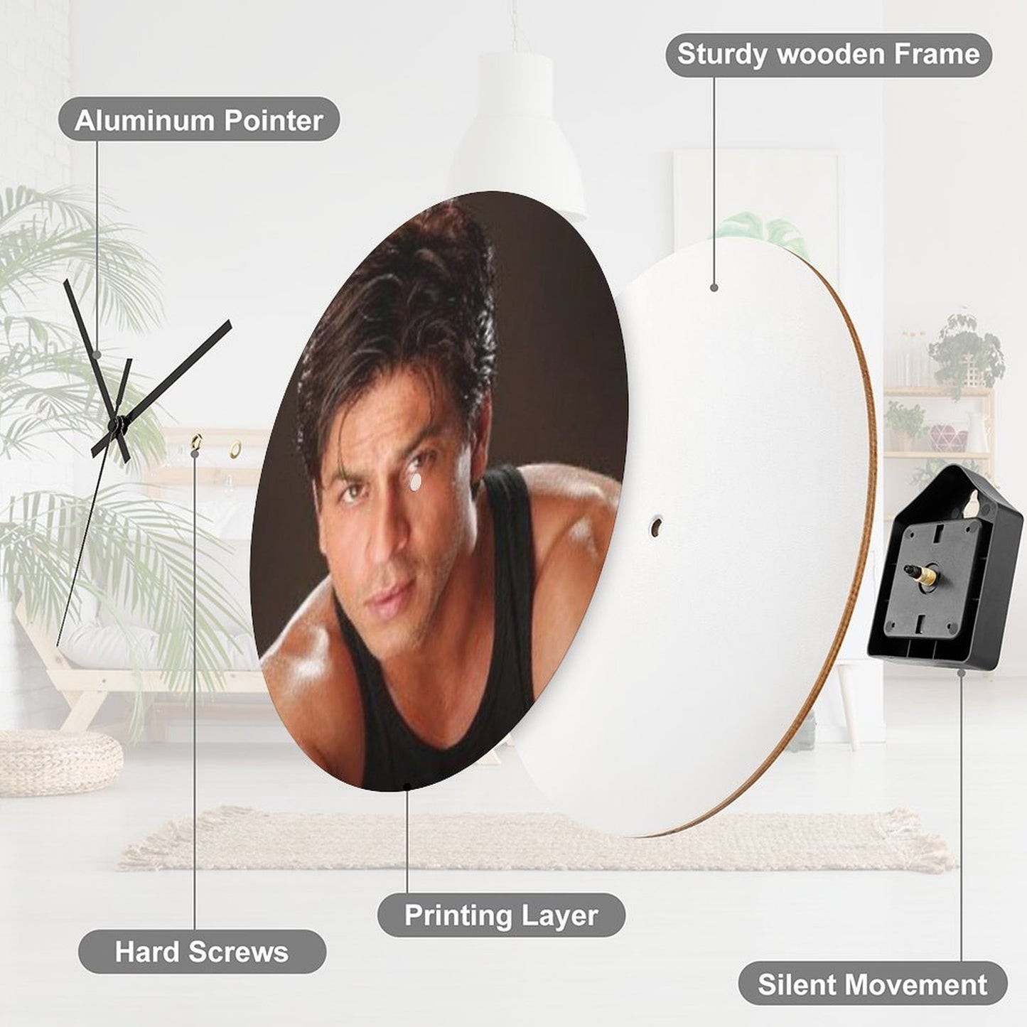 Shahrukh Khan EasyInstallation Wall Clock