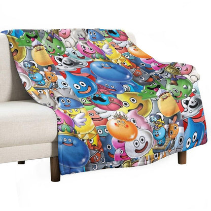Dragon Quest Slimes Throw Blanket