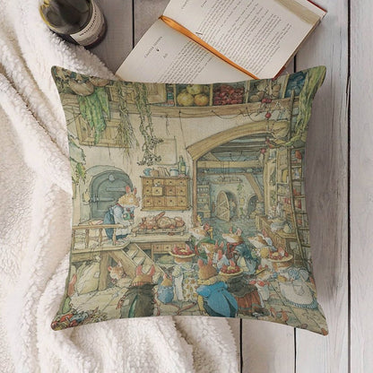 The Fruits of The Hedge Linen Throw Pillow Cover