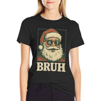 67 Christmas Santa Bruh 6 7 Meme Six Seven Gen Alpha Slang Premium Tri-Blend Comfortable T-Shirt