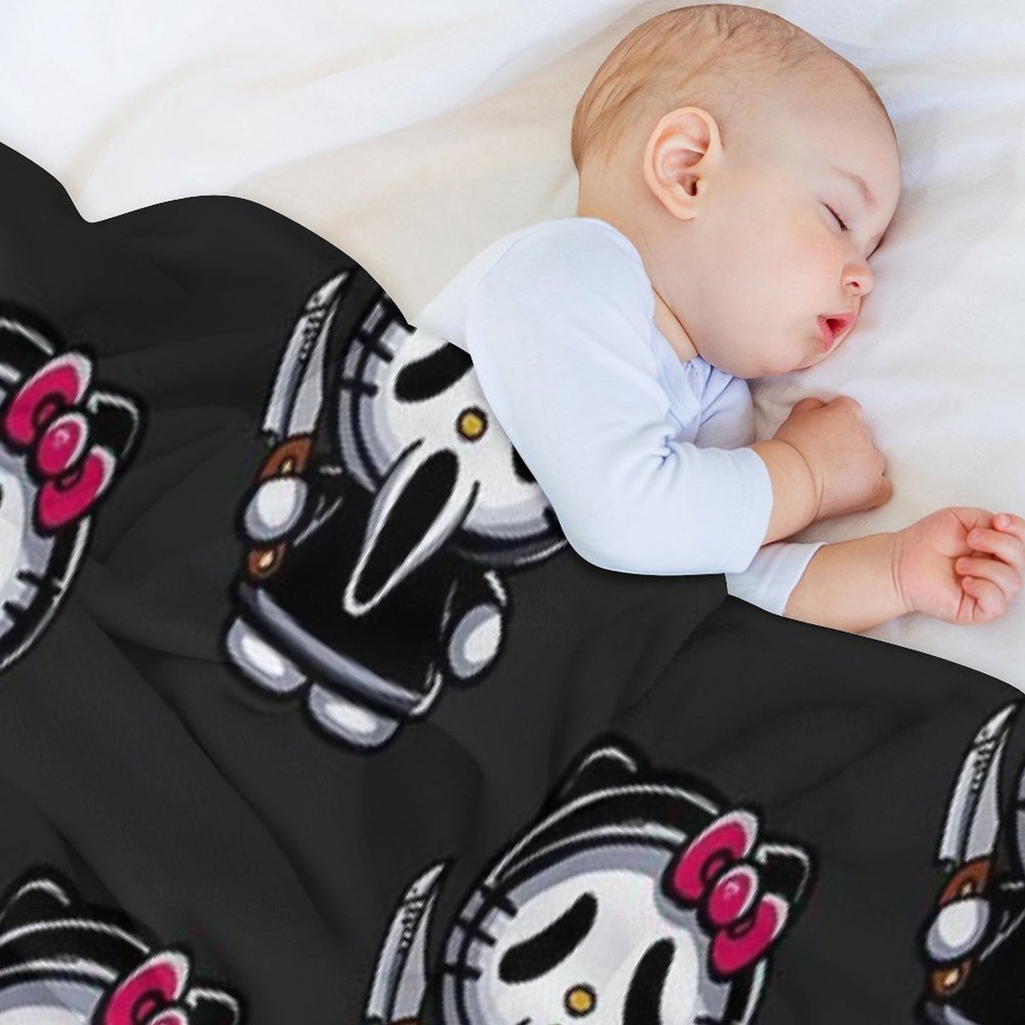 Scream Kitty Halloween Throw Blanket