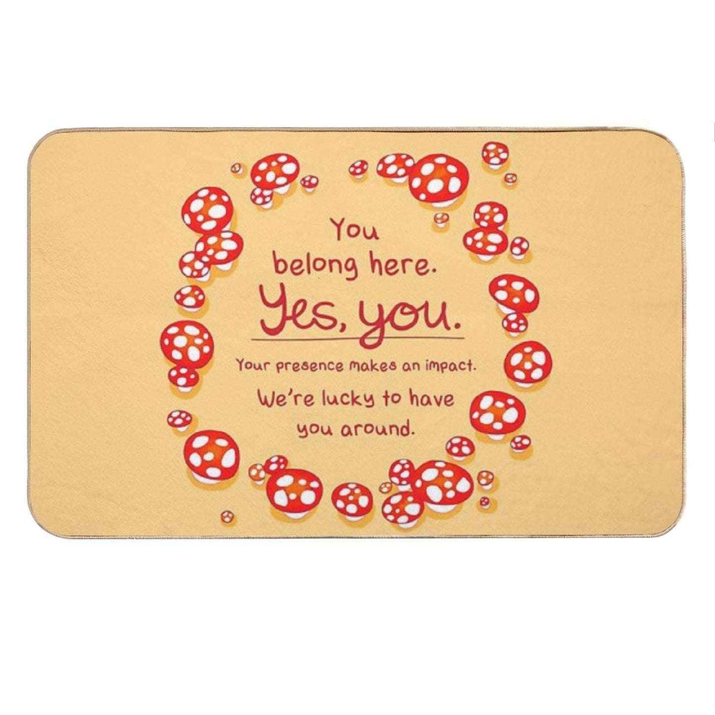 You Belong Here Mushroom Fairy Ring Bath Mat