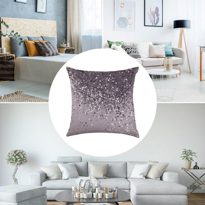 Lavender Lady Glam #2 (Photo of Glitter Only - Not Reflective) Linen Throw Pillow Cover