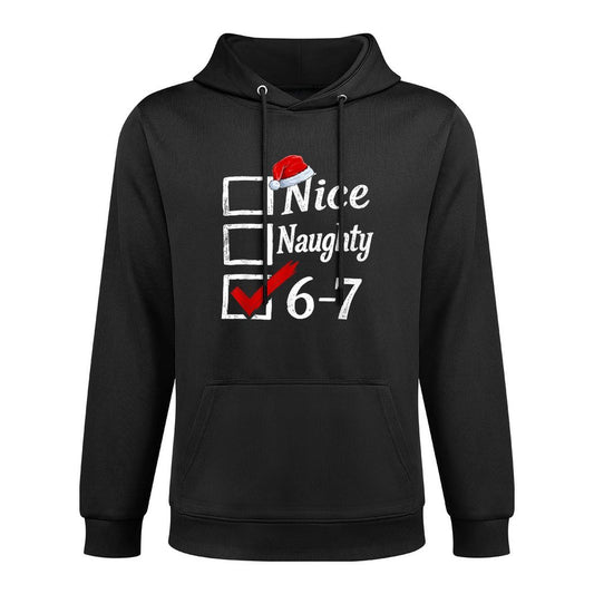 Christmas List Nice Naughty 6 7 Meme Funny Six Seven 67 Xmas Customizable Surface Hoodie