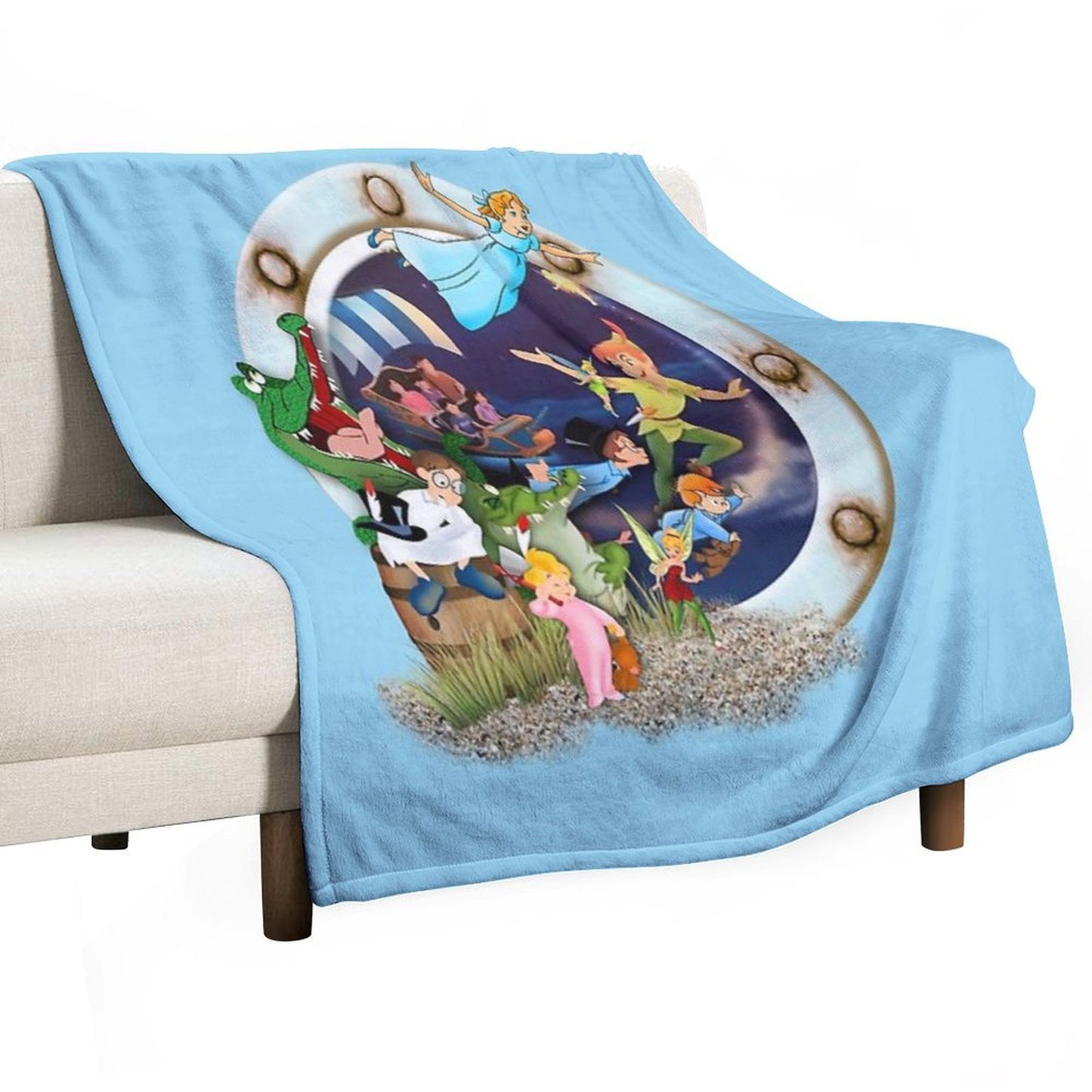 Peter Pan Wendy And The Boys Throw Blanket