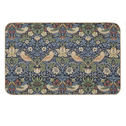 William Morris Strawberry Thief Pattern Bath Mat
