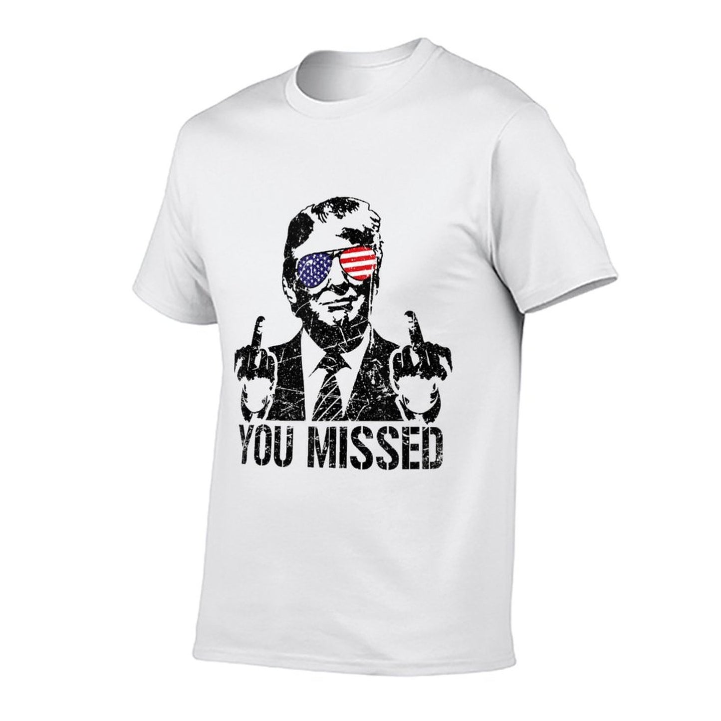 You Missed Trump 2024 Missed Me Tee  Oversized Silhouette T-Shirt