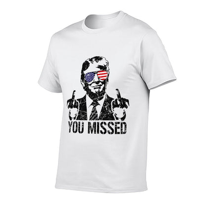 You Missed Trump 2024 Missed Me Tee  Oversized Silhouette T-Shirt