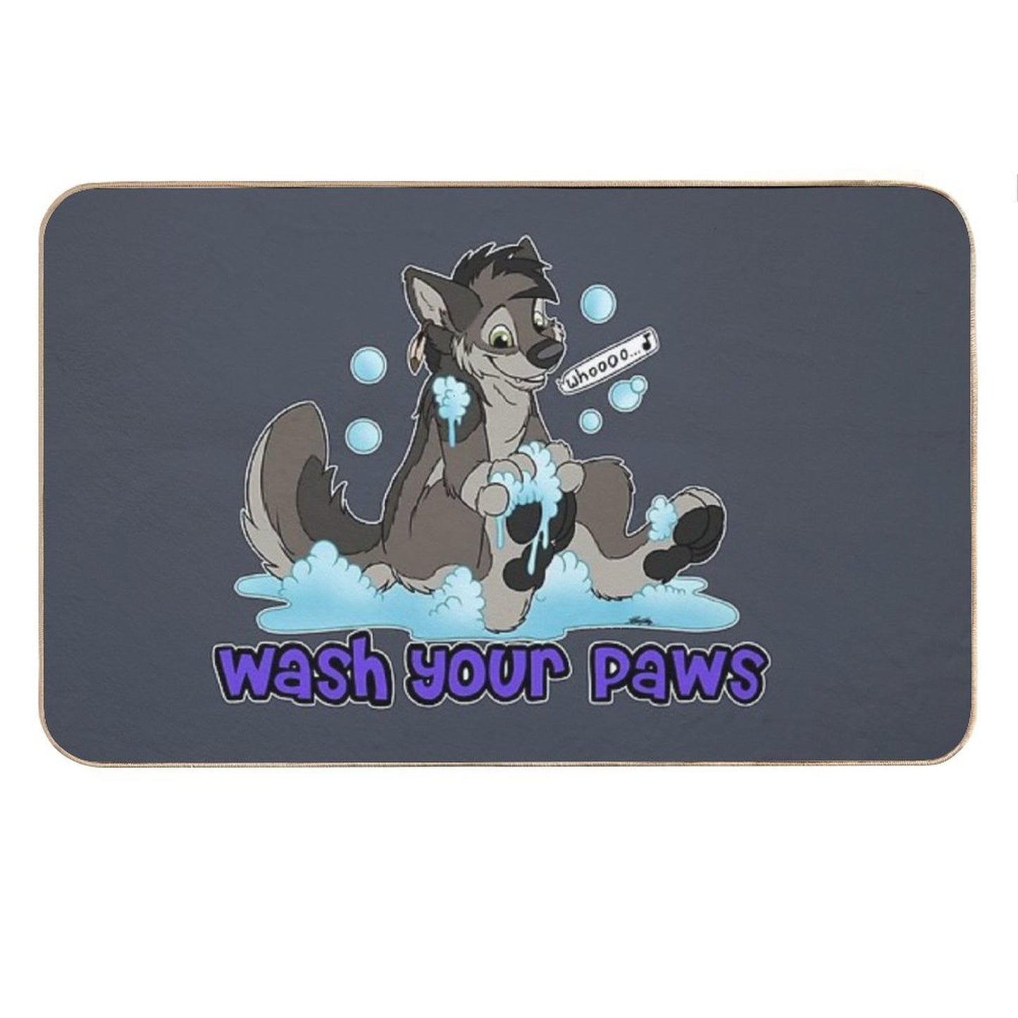Wash Your Paws - Wolf Bath Mat