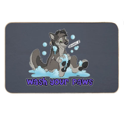 Wash Your Paws - Wolf Bath Mat